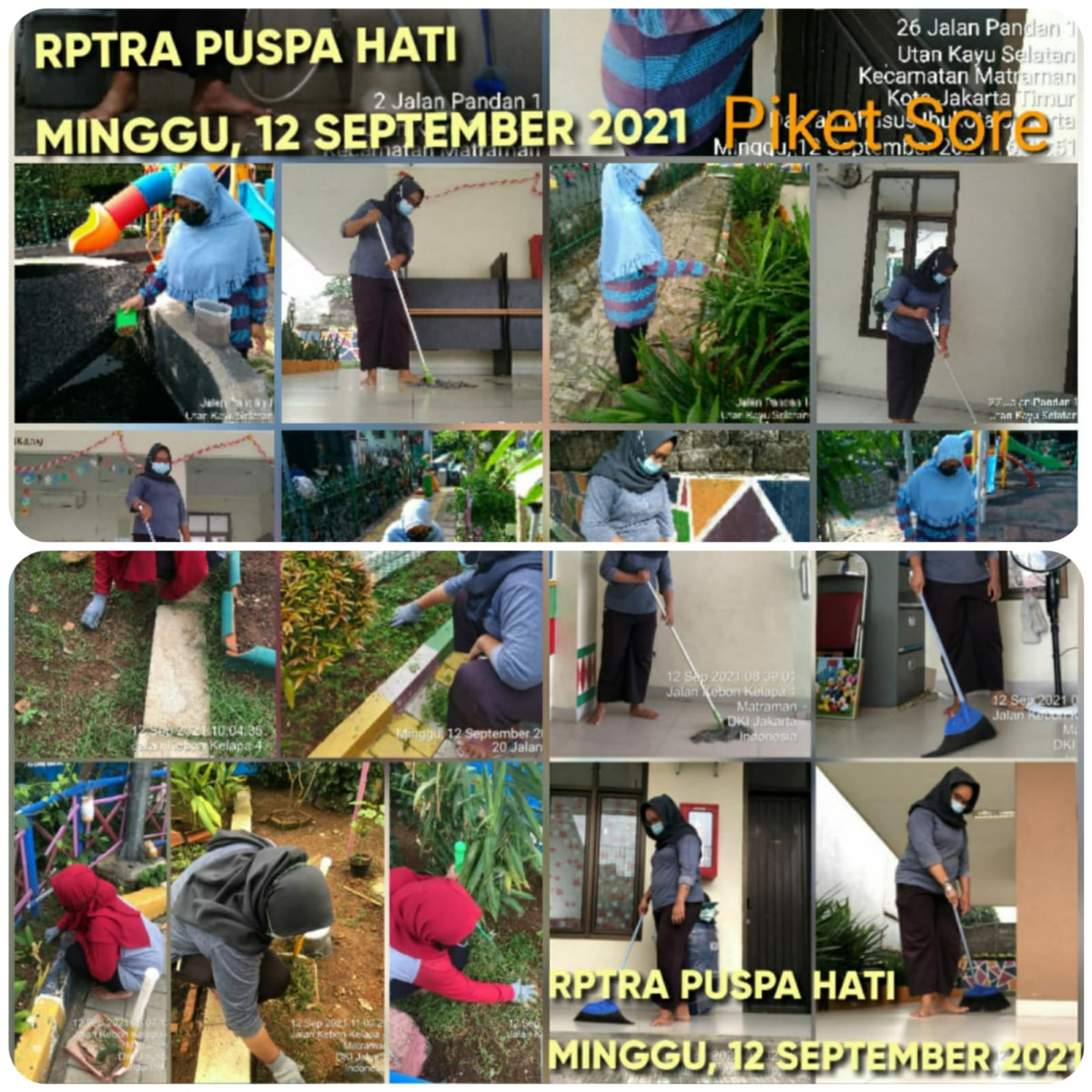 Piket Monitoring Pengelola RPTRA Puspa Hati